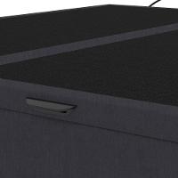 Base Cama Box Baú Casal King Size Veludo Skybox Preto - 2