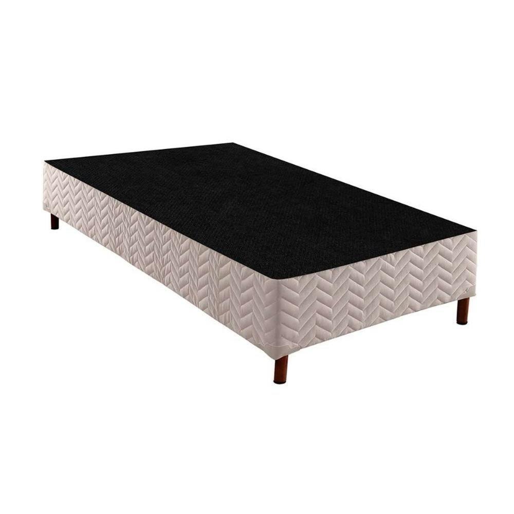 Cama Box Base Universal Solteiro Sommier Rústico Bordado White (96x203x30) - Paropas - 1