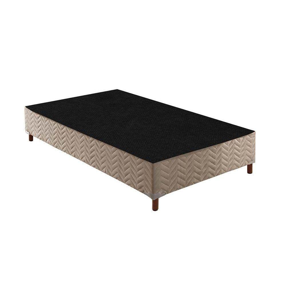 Cama Box Base Universal Solteiro Sommier Rústico Bordado Clean (88x188x30) - Paropas - 1