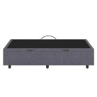 Base Cama Box Baú Solteiro Veludo Skybox Cinza - 3