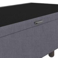 Base Cama Box Baú Solteiro Veludo Skybox Cinza