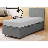 Base Cama Box Baú Solteiro Linho Skybox Cinza - 1