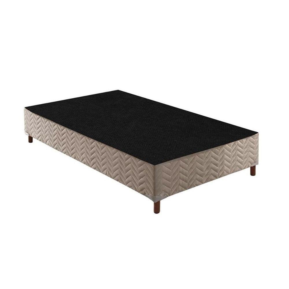 Cama Box Base Universal Solteiro Sommier Rústico Bordado Clean (96x203x30) - Paropas - 1
