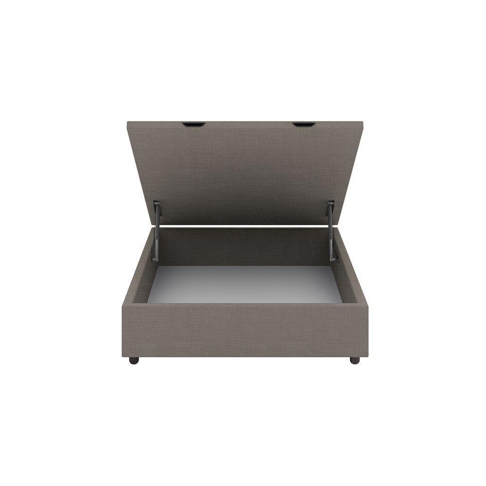 Base Cama Box Baú Casal Linho Skybox Marrom - 4