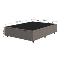 Base Cama Box Baú Casal Linho Skybox Marrom - 7