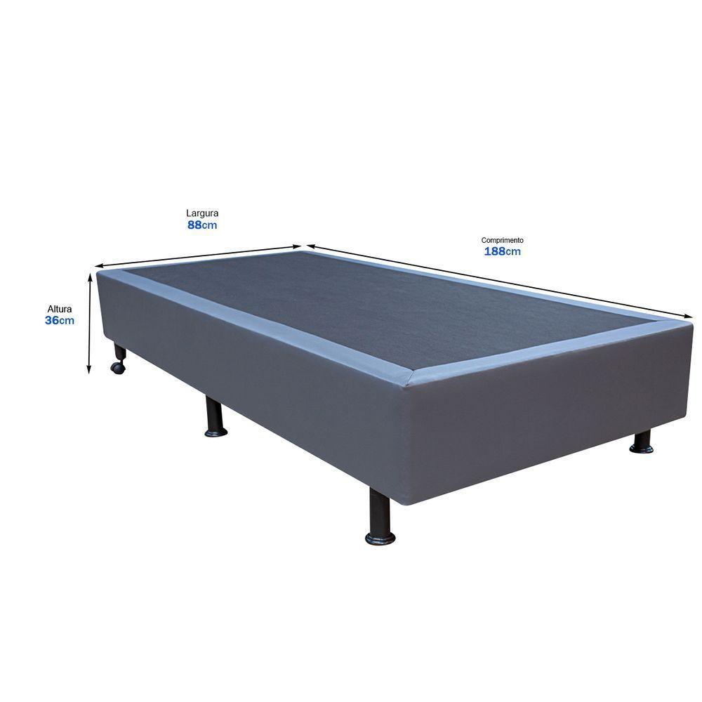 Base Cama Box Solteiro Corano Cinza - 2