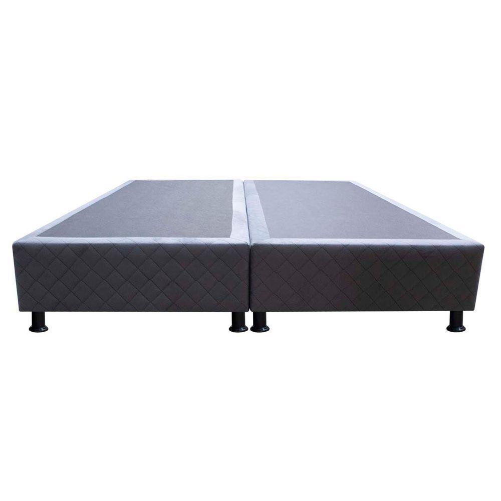 Base Cama Box Casal King Size Suede Cinza - 7