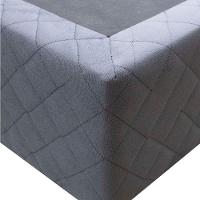 Base Cama Box Casal King Size Suede Cinza