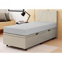 Base Cama Box Baú Solteiro Linho Skybox Bege - 1