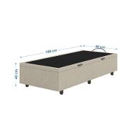 Base Cama Box Baú Solteiro Linho Skybox Bege - 2