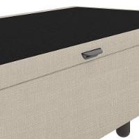 Base Cama Box Baú Solteiro Linho Skybox Bege