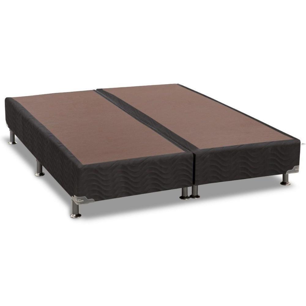 Cama Box Base Universal King Suede Black (193x203x30) - Ortobom - 1