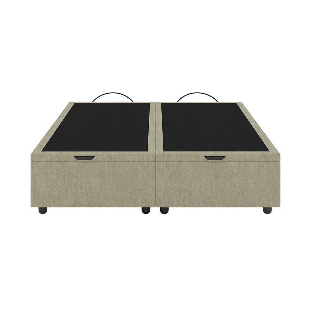 Base Cama Box Baú Casal Queen Size Veludo Skybox Bege - 3