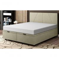 Base Cama Box Baú Casal Queen Size Veludo Skybox Bege - 1