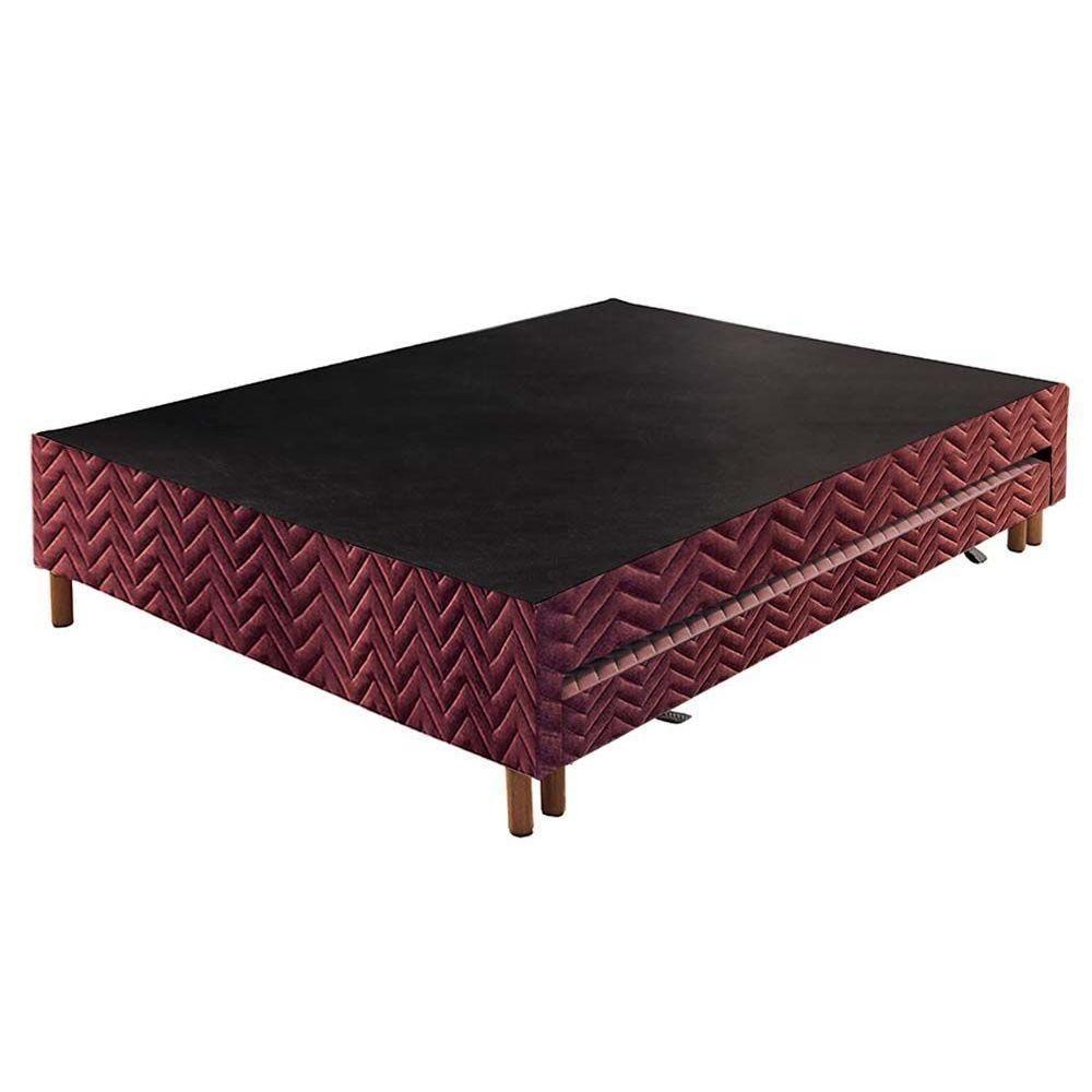 Cama Box Base c/Auxiliar Universal com Auxiliar Sommier Rústico Wine (88x188x30) - Paropas - 3