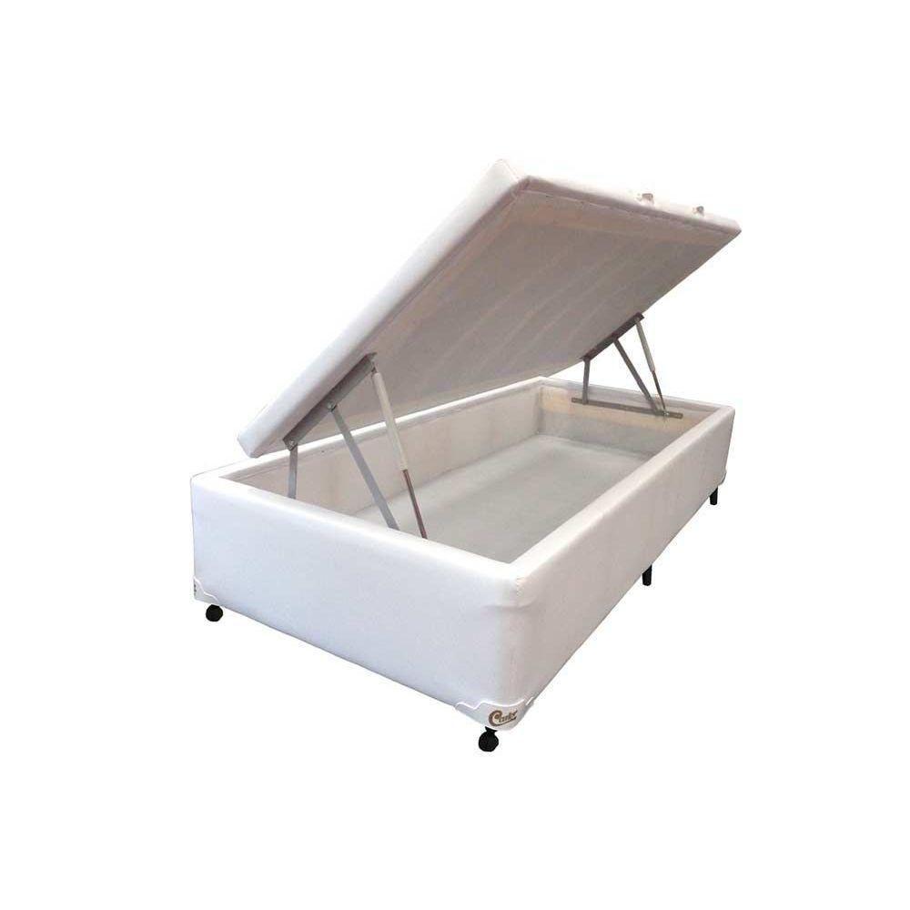 Cama Box Baú Universal Solteiro Courano White New (78x188x35) - Castor - 1