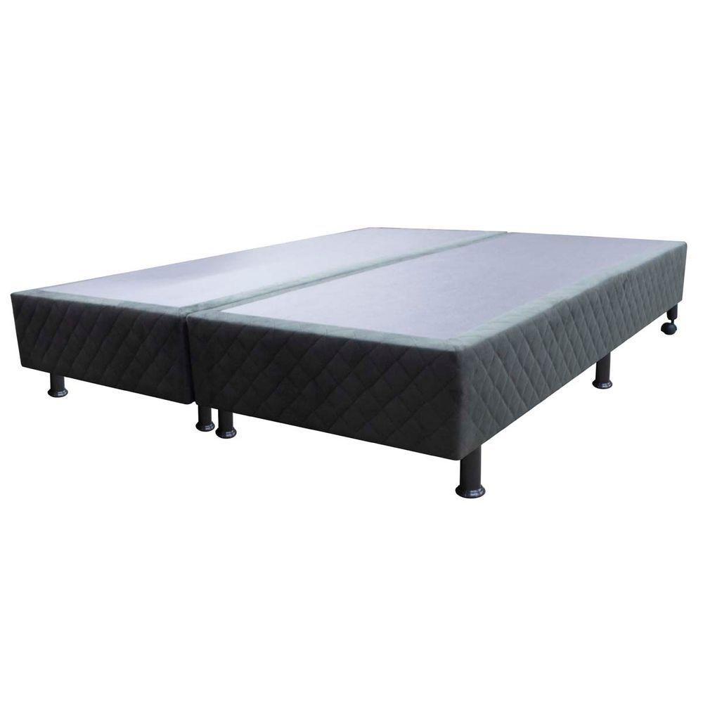 Base Cama Box Casal Queen Size Suede Preto - 3