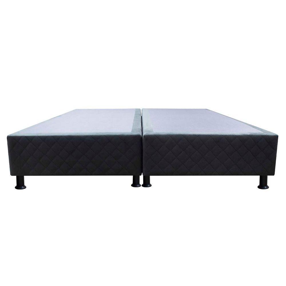 Base Cama Box Casal Queen Size Suede Preto - 7