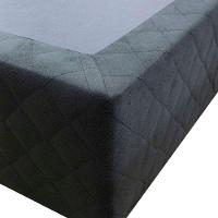 Base Cama Box Casal Queen Size Suede Preto