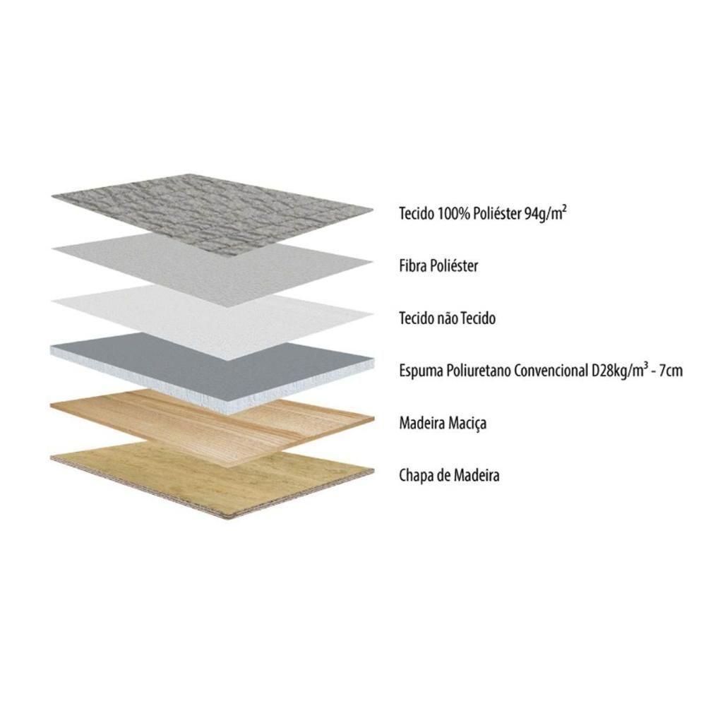 Cama Box Base c/Auxiliar Universal Solteiro MH1434 Bordado White (88x188x23) - Herval - 4