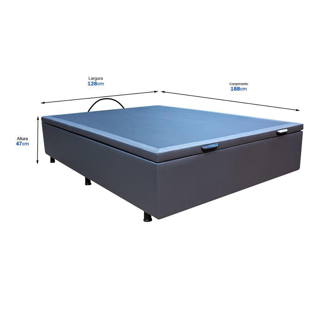 Base Cama Box Baú Viúva Corano Cinza - 2