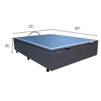 Base Cama Box Baú Viúva Corano Cinza - 2