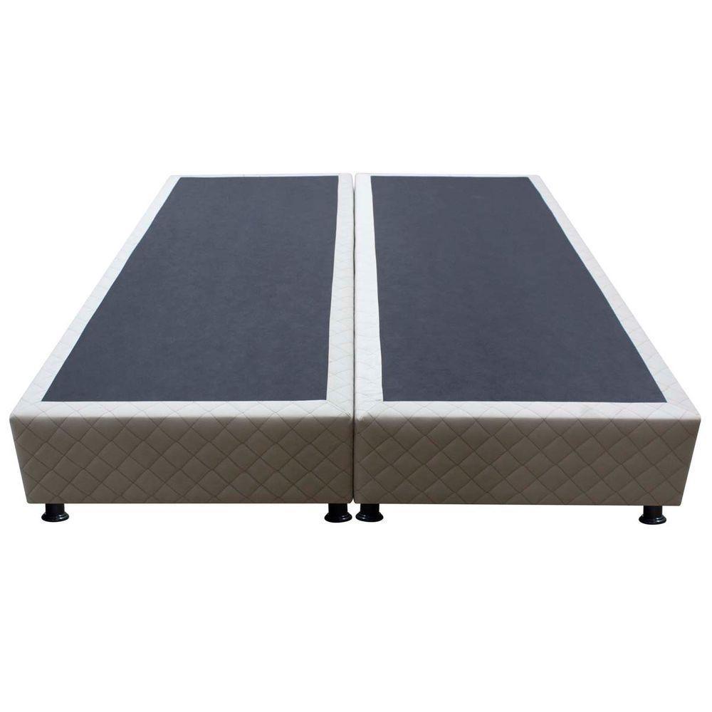 Base Cama Box Casal Queen Size Suede Bege - 2