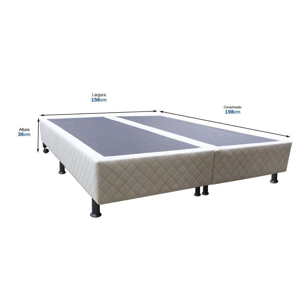 Base Cama Box Casal Queen Size Suede Bege - 5