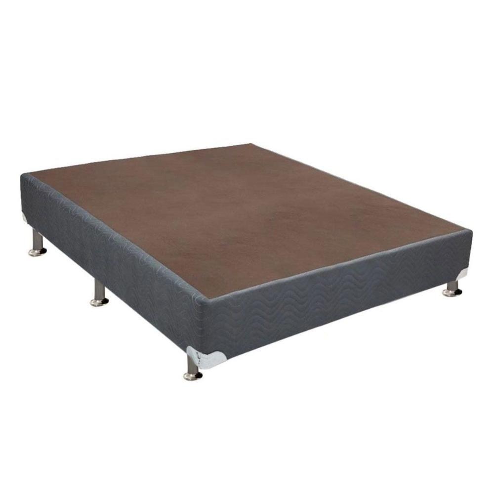 Cama Box Base Universal Viúva Suede Gray (128x188x30) - Ortobom - 1