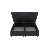 Base Cama Box Baú Casal Queen Size Veludo Skybox Preto - 2