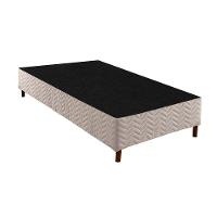 Cama Box Base Universal Solteiro Sommier Rústico Bordado White (88x188x30) - Paropas - 1