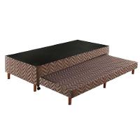 Cama Box Base c/Auxiliar Universal com Auxiliar Sommier Rústico Brown (88x188x30) - Paropas - 1