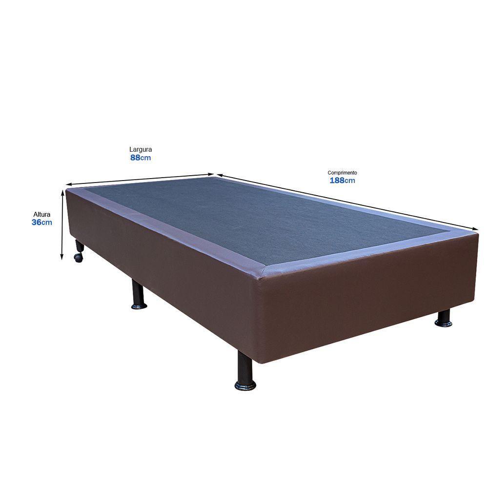 Base Cama Box Solteiro Corano Marrom - 5