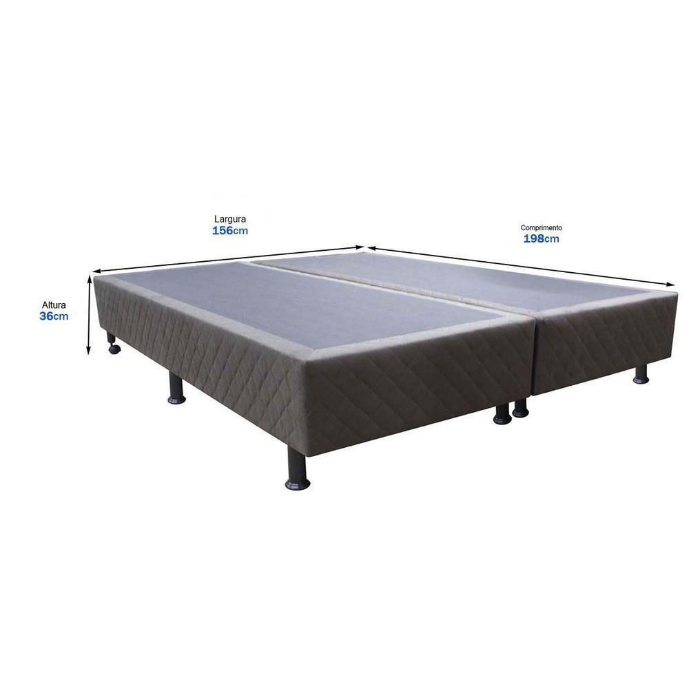 Base Cama Box Casal Queen Size Suede Marrom - 2