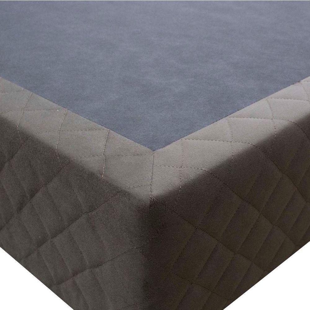 Base Cama Box Casal Queen Size Suede Marrom - 4