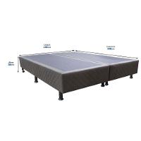 Base Cama Box Casal Queen Size Suede Marrom - 2