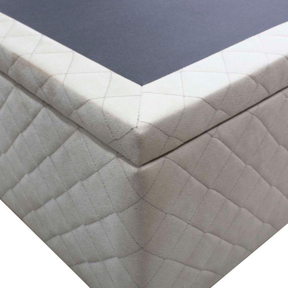 Base Cama Box Baú Solteiro Suede Bege - 4