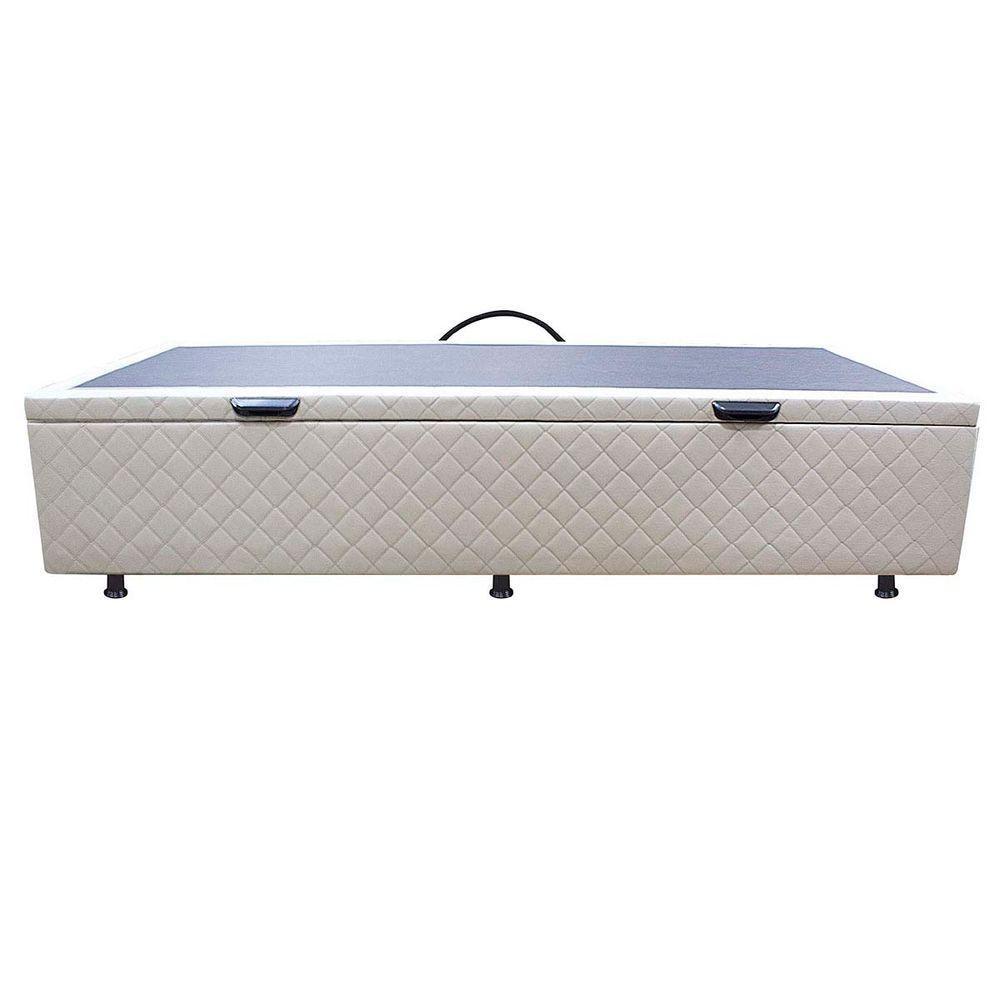 Base Cama Box Baú Solteiro Suede Bege - 6