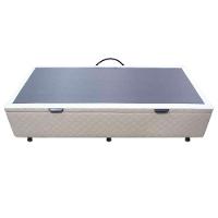 Base Cama Box Baú Solteiro Suede Bege - 5