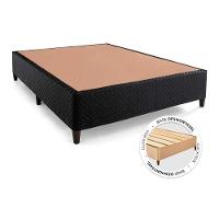 Cama Box Base Universal Casal ClickBox Bordado Black (138x188x28) - Herval - 1