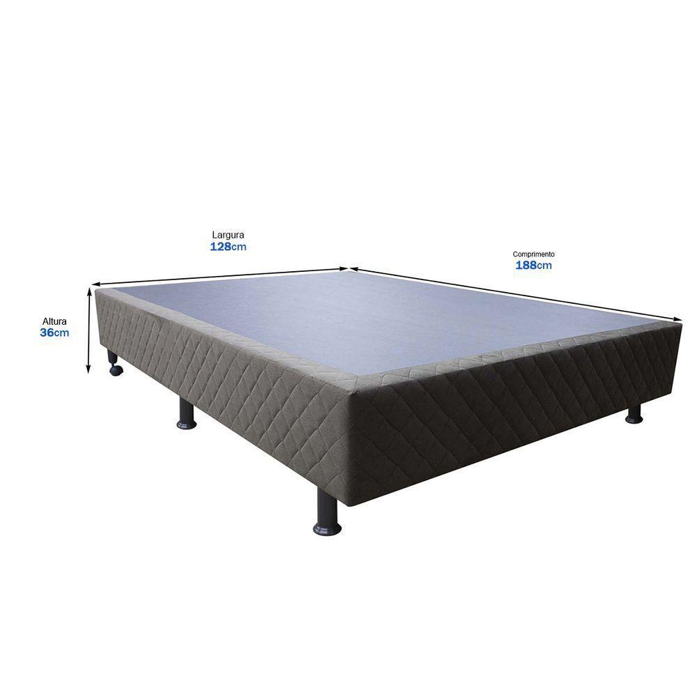 Base Cama Box Viúva Suede Marrom - 2