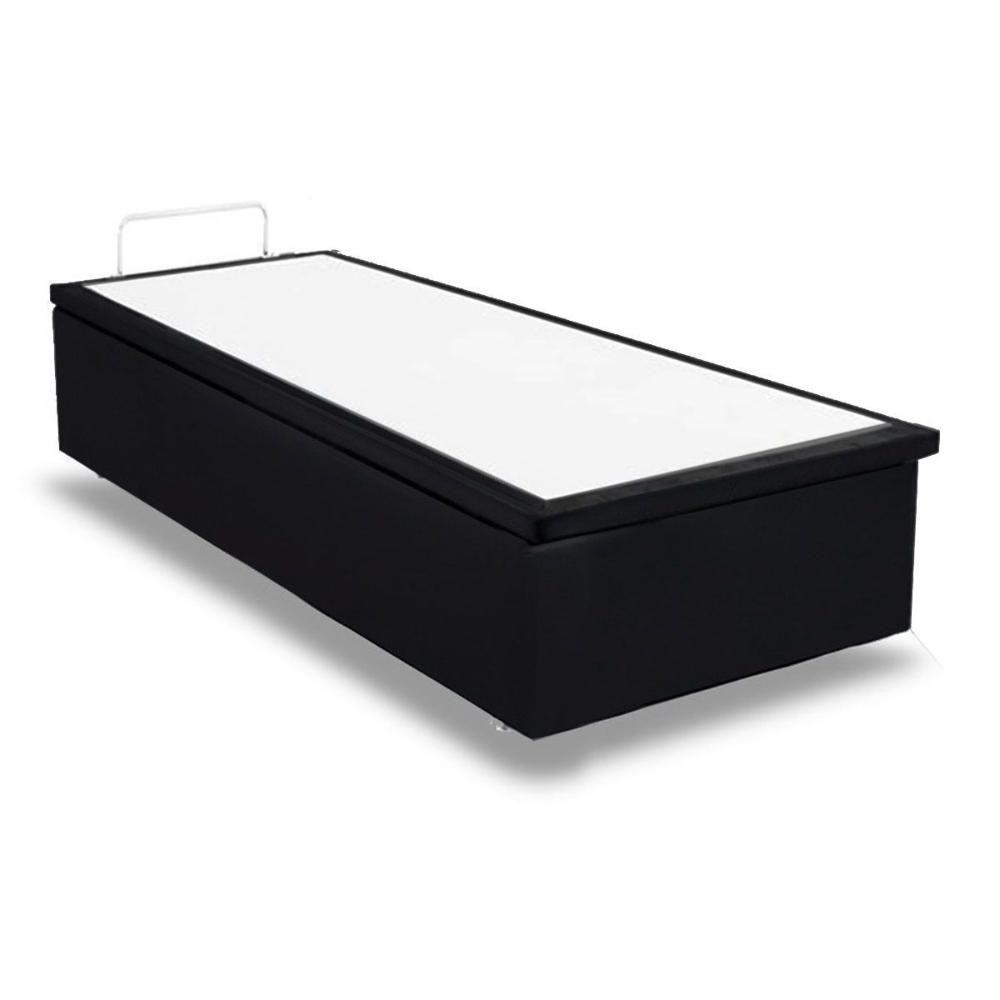 Cama Box Baú Solteiro Universal Suede Nero Black (88x188x35) - Ortobom - 6