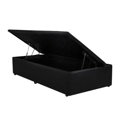 Cama Box Baú Universal Solteiro Courano Black (88x188x37) - Luckspuma