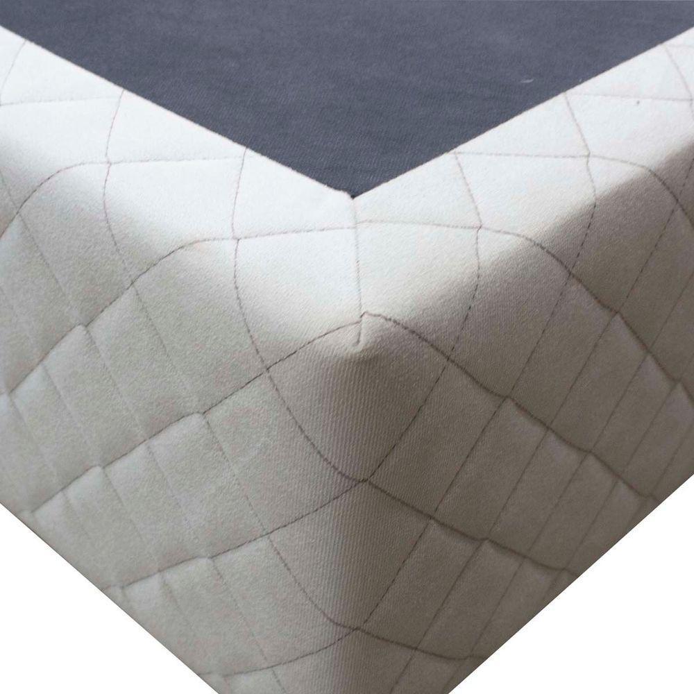 Base Cama Box Casal King Size Suede Bege - 4