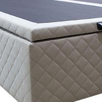 Base Cama Box Baú Casal King Size Suede Bege - 6