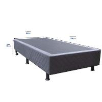 Base Cama Box Solteiro Suede Cinza - 2
