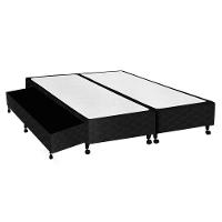 Cama Box Base c/Auxiliar Universal Queen Poli Tecido Black (158x198x27) - Castor - 1