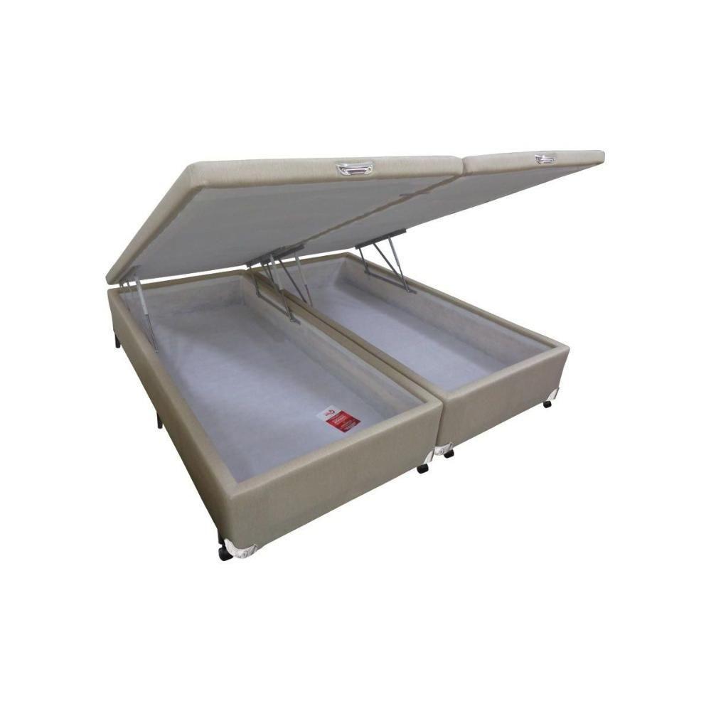 Cama Box Baú Universal Queen Linho Clean (158x198x35) - Castor - 1