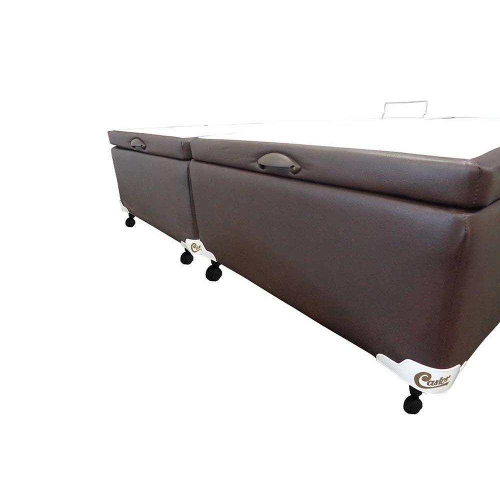 Cama Box Baú Universal Solteiro Courano Brown New (88x188x35) - Castor - 6
