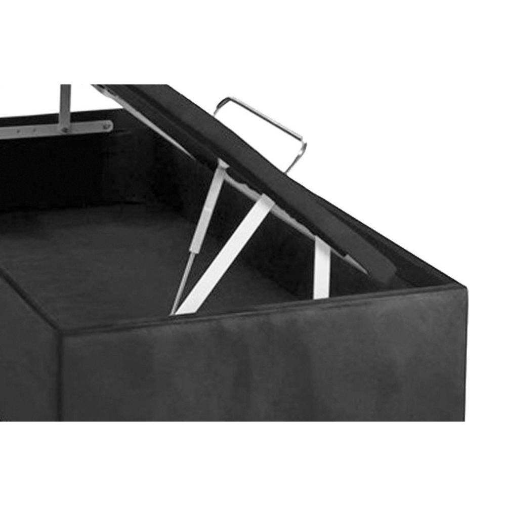 Cama Box Baú Universal Queen Suede Gray (158x198x35) - Ortobom - 3